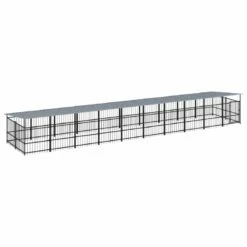 VIDAXL Perrera 776 Cm X 193.5 Cm X 100 Cm -Tienda barata Tiendanimal 0384bf46a93a43a1bc5d63347b94b3e7