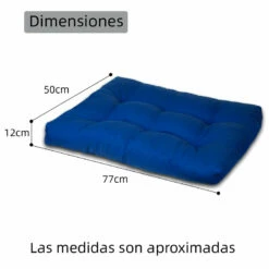 HOME MERCURY- Cama De Mascota, Colchón Para Perro, Colchoneta Reversible Estampada Relleno De Espuma Para Interior Y Exterior. (Small, Azul) 50 Cm X 77 Cm X 12 Cm -Tienda barata Tiendanimal 0c88f9e8d7af4d0cada5f13ff88e2f2b