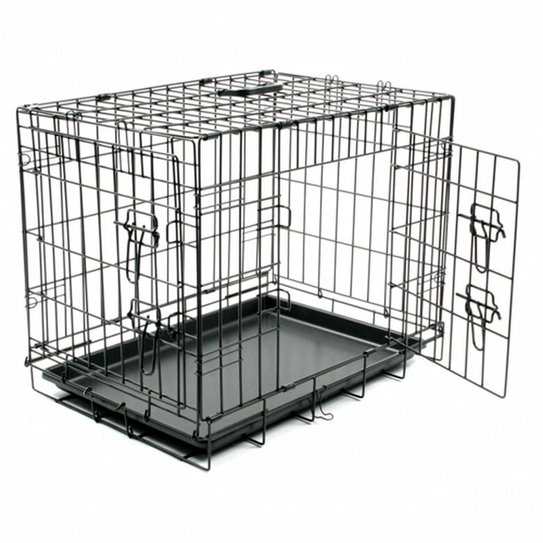 DUVO JAULA METAL NEGRA 2 PUERTAS (T-XL 107 X 71 X 77 CM) 107 X 71 X 77 Cm 1 DUVO JAULA METAL NEGRA 2 PUERTAS (T-XL 107 X 71 X 77 CM) 107 X 71 X 77 Cm