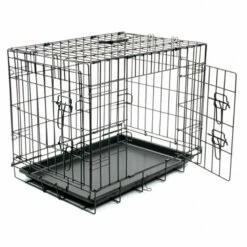 DUVO JAULA METAL NEGRA 2 PUERTAS (T-XXL 123 X 77 X 83 CM) 123 X 77 X 83 Cm