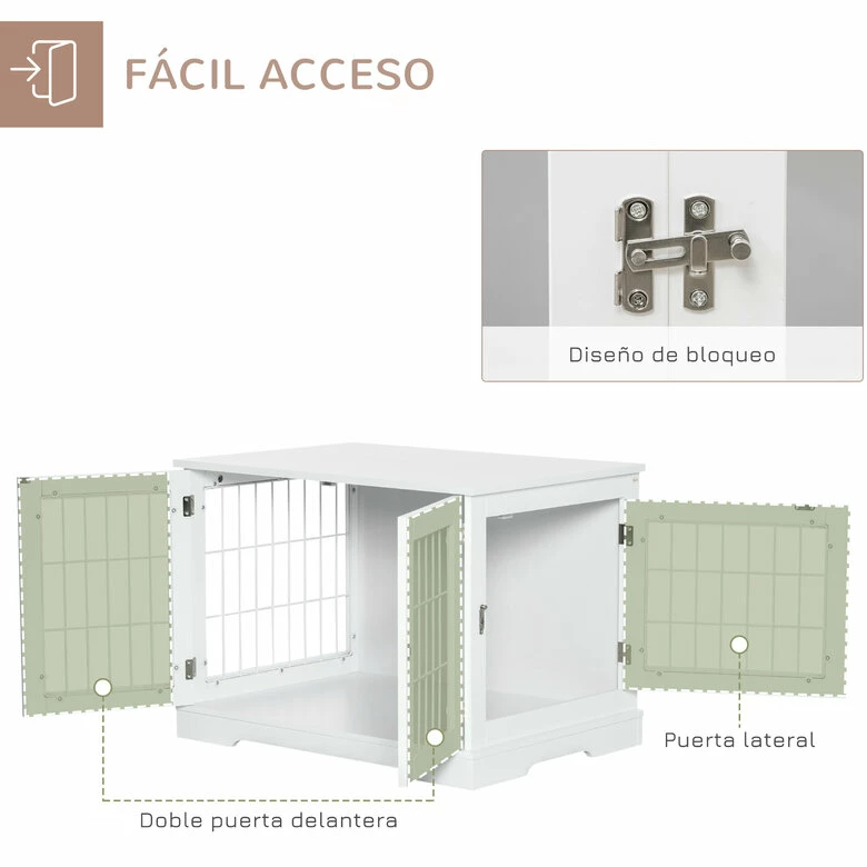 PawHut Jaula Para Perros Pequeños De Madera 76 Cm X 54.5 Cm X 56 Cm 5 PawHut Jaula Para Perros Pequeños De Madera 76 Cm X 54.5 Cm X 56 Cm - Imagen 5