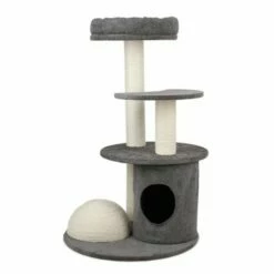 Rascador Para Gatos Arquivet Audrey Torre Color Gris 60 Cm X 60 Cm X 96 Cm