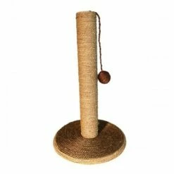 Rascador Con Poste Y Bola Color Marrón 30 Cm X 30 Cm X 46 Cm