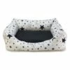Cama Estrellas Para Perros Color Negro 60 Cm X 55 Cm X 18 Cm