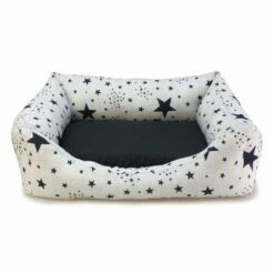 Cama Estrellas Para Perros Color Negro 60 Cm X 55 Cm X 18 Cm