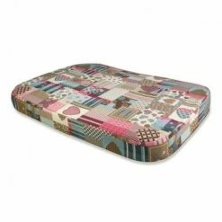 Colchoneta Corazones Y Rayas Para Perros Color Rosa 105 Cm X 70 Cm X 9 Cm