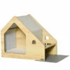 PawHut Caseta Para Perros De Madera Cama De Interior Para Cachorros 62 Cm X 40 Cm X 54 Cm