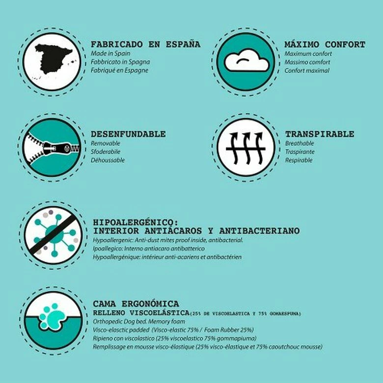 Cama Para Perros Mariposas De Colores Hipoalergénica 90 Cm X 60 Cm X 10 Cm 4 Cama Para Perros Mariposas De Colores Hipoalergénica 90 Cm X 60 Cm X 10 Cm - Imagen 4