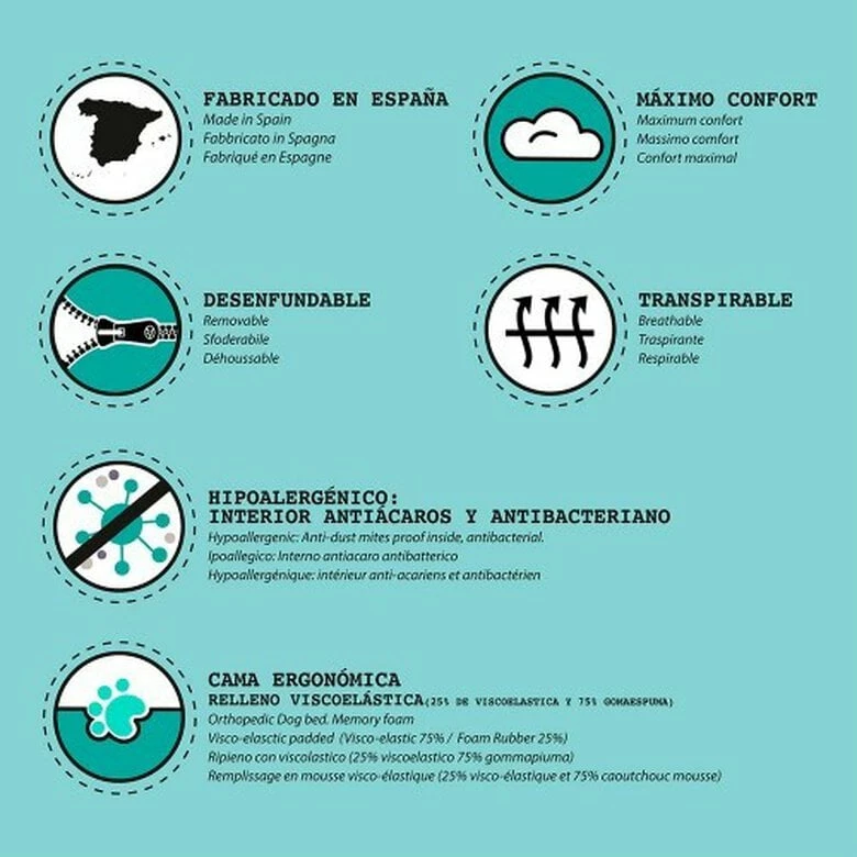 Cama Para Perros Mariposas De Colores Hipoalergénica 90 Cm X 60 Cm X 10 Cm 5 Cama Para Perros Mariposas De Colores Hipoalergénica 90 Cm X 60 Cm X 10 Cm - Imagen 5