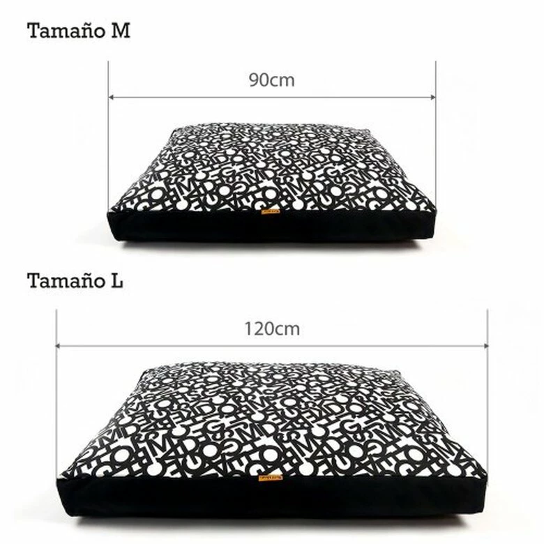 Cama Para Perros Abecedario Colchón Antiácaros Negra 120 Cm X 80 Cm X 10 Cm 3 Cama Para Perros Abecedario Colchón Antiácaros Negra 120 Cm X 80 Cm X 10 Cm - Imagen 3