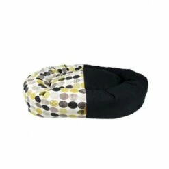 Cuna Donuto Puntos Para Perros Color Negro 68 Cm X 61 Cm X 23 Cm