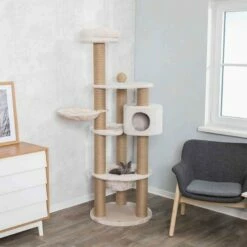 Trixie Poste Rascador Nigella Para Gatos Color Gris Claro 177 Cm