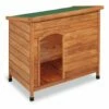 Gaun Caseta De Madera Con El Techo Plano Para Perros Color Madera 85 Cm X 58 Cm X 58 Cm