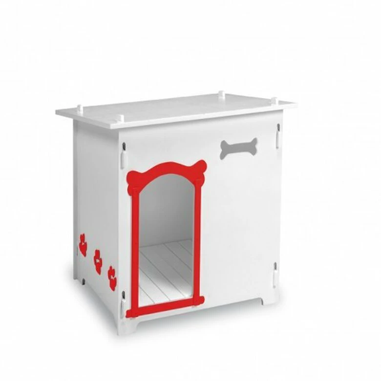 Gaun Caseta De HPL Gante Para Perros Color Blanco 80 Cm x 65 Cm X 56 Cm 1 Gaun Caseta De HPL Gante Para Perros Color Blanco 80 Cm x 65 Cm X 56 Cm