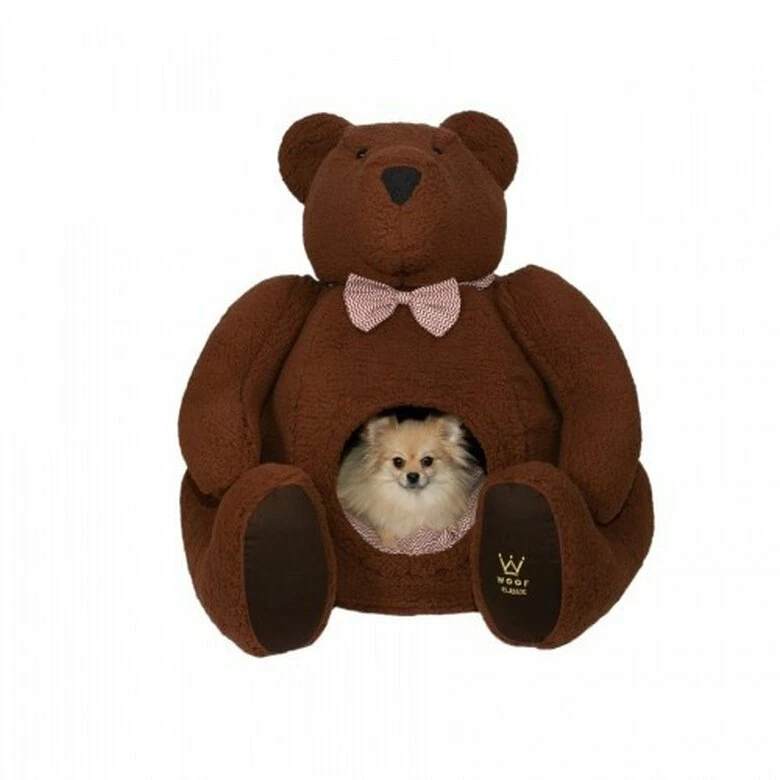 Cama De Oso Woof Para Perros Color Marrón 75 Cm X 50 Cm X 45 Cm 2 Cama De Oso Woof Para Perros Color Marrón 75 Cm X 50 Cm X 45 Cm - Imagen 2