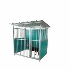 Perrera Galvanizada Para Perros Color Metal 2 M X 1,35