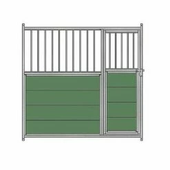 Panel Frontal Mixto Para Perrera Color Metal 200 Cm X 3 Cm X 195 Cm.