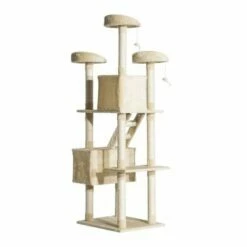 Rascador PawHut Para Gatos Con árbol Y Poste Color Beige 180 Cm X 60 Cm X 50 Cm -Tienda barata Tiendanimal 27266 4 IMG00038729
