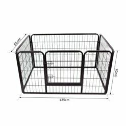 Parque PawHut Con Valla Y Puerta Para Mascotas Color Negro 125 Cm X 80 Cm X 70 Cm -Tienda barata Tiendanimal 27369 2 IMG00038901