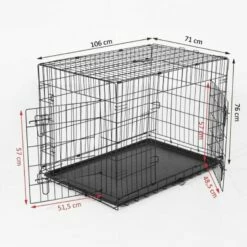 Transportín PawHut ABS Y Acero Con Bandeja Color Negro 92 Cm X 57 Cm X 62.5cm 7 Transportín PawHut ABS Y Acero Con Bandeja Color Negro 92 Cm X 57 Cm X 62.5cm -Tienda barata Tiendanimal 27484 2 IMG00039112 1