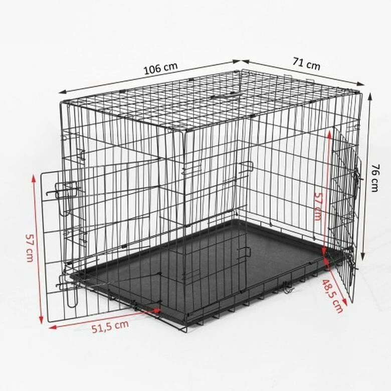 Transportín PawHut ABS Y Acero Con Bandeja Color Negro 92 Cm X 57 Cm X 62.5cm 3 Transportín PawHut ABS Y Acero Con Bandeja Color Negro 92 Cm X 57 Cm X 62.5cm - Imagen 3