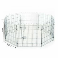 Parque Para Cachorros PawHut Color Plateado 91 Cm X 63 Cm -Tienda barata Tiendanimal 27769 2 IMG00038991 2