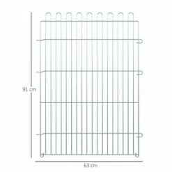 Parque Para Cachorros PawHut Color Plateado 91 Cm X 63 Cm -Tienda barata Tiendanimal 27769 22072212272474 3 parque para cachorros pawhut color plateado 2
