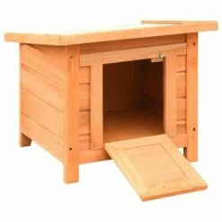 VIDAXL Caseta De Madera Para Gatos Color Marrón 50 X 46 X 43,5 Cm -Tienda barata Tiendanimal 28367 3 IMG00042051