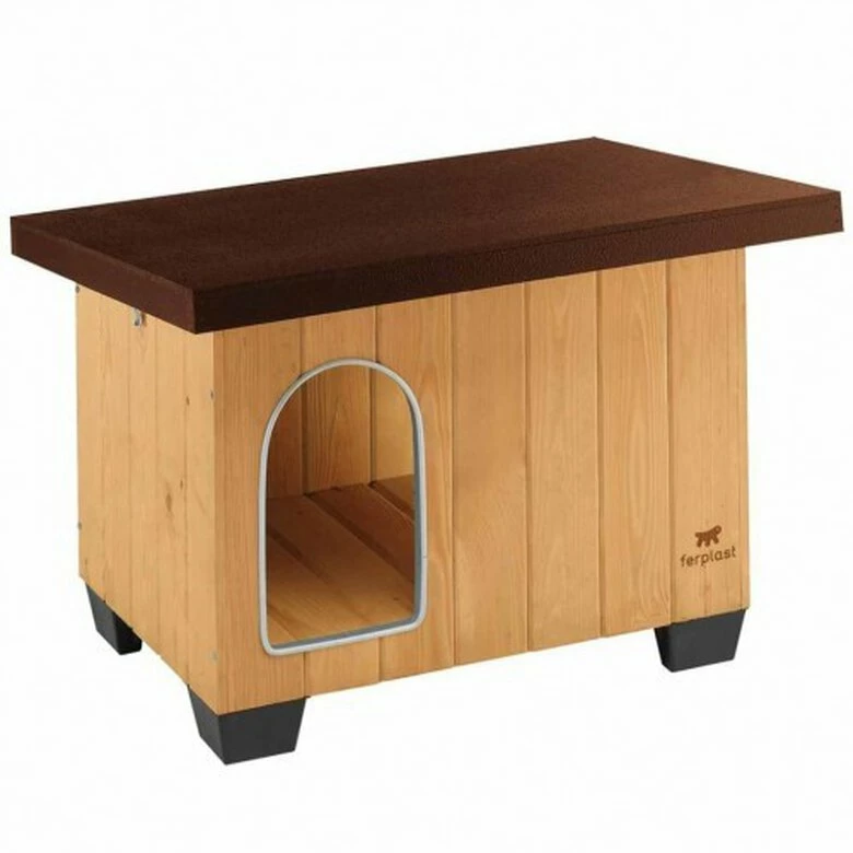 Caseta De Madera Baita 80 Ferplast Para Perros Color Marrón 102 Cm X 70 Cm X 65,5 Cm 1 Caseta De Madera Baita 80 Ferplast Para Perros Color Marrón 102 Cm X 70 Cm X 65,5 Cm