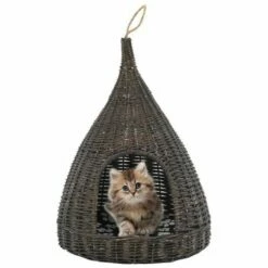 VIDAXL Casa Tipi Con Cojín Para Gatos Color Gris 40 Cm X 60 Cm