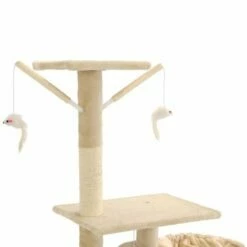 VIDAXL Rascador Con Postes Para Gatos Color Beige 147 Cm X 35 Cm X 230-250 Cm -Tienda barata Tiendanimal 28442 4 IMG00042321