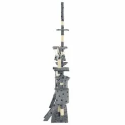 VIDAXL Rascador Con Postes Para Gatos Color Gris Huellas 147 Cm X 35 Cm X 230-250 Cm 8 VIDAXL Rascador Con Postes Para Gatos Color Gris Huellas 147 Cm X 35 Cm X 230-250 Cm -Tienda barata Tiendanimal 28449 3 IMG00042349