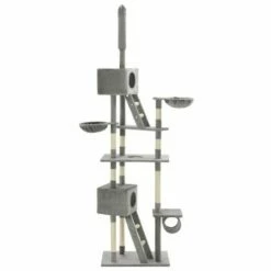 VIDAXL Árbol Rascador Para Gatos Color Gris 70 Cm X 50 Cm X 230-260 Cm 7 VIDAXL Árbol Rascador Para Gatos Color Gris 70 Cm X 50 Cm X 230-260 Cm -Tienda barata Tiendanimal 28636 2 IMG00043768