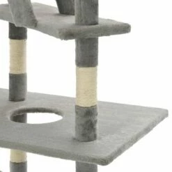 VIDAXL Árbol Rascador Para Gatos Color Gris 70 Cm X 50 Cm X 230-260 Cm 9 VIDAXL Árbol Rascador Para Gatos Color Gris 70 Cm X 50 Cm X 230-260 Cm -Tienda barata Tiendanimal 28636 4 IMG00043770