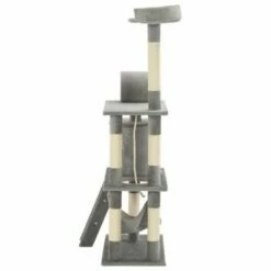 VIDAXL Rascador Con Poste De Sisal Para Gatos Color Gris 70 Cm X 35 Cm X 140 Cm -Tienda barata Tiendanimal 28868 4 IMG00044865