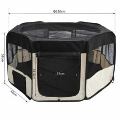 Pawhut Parque Plegable Negro Y Beige Para Perros 120 Cm X 48 Cm X 58 Cm 8 Pawhut Parque Plegable Negro Y Beige Para Perros 120 Cm X 48 Cm X 58 Cm -Tienda barata Tiendanimal 29003 2 IMG00039271