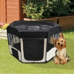 Pawhut Parque Plegable Negro Y Beige Para Perros 120 Cm X 48 Cm X 58 Cm 7 Pawhut Parque Plegable Negro Y Beige Para Perros 120 Cm X 48 Cm X 58 Cm -Tienda barata Tiendanimal 29003 22072212303179 1 parque plegable pawhut para perros color negrobeig