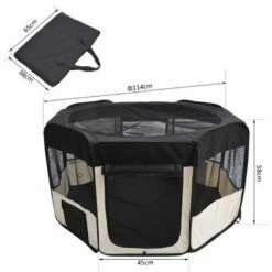 Pawhut Parque Plegable Negro Y Beige Para Perros 120 Cm X 48 Cm X 58 Cm 9 Pawhut Parque Plegable Negro Y Beige Para Perros 120 Cm X 48 Cm X 58 Cm -Tienda barata Tiendanimal 29003 3 IMG00039324