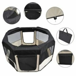 Pawhut Parque Plegable Negro Y Beige Para Perros 114 Cm X 48 Cm X 58 Cm 10 Pawhut Parque Plegable Negro Y Beige Para Perros 114 Cm X 48 Cm X 58 Cm -Tienda barata Tiendanimal 29003 4 IMG00039272 1