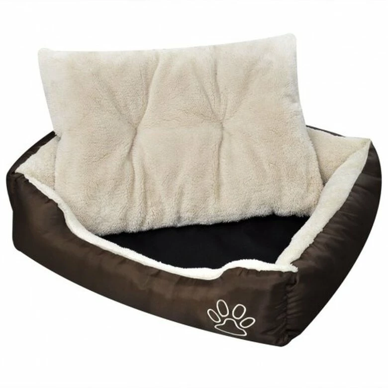 VIDAXL Cama Acolchada Para Perros Color Beige 50 Cm X 38 Cm X 17 Cm 1 VIDAXL Cama Acolchada Para Perros Color Beige 50 Cm X 38 Cm X 17 Cm