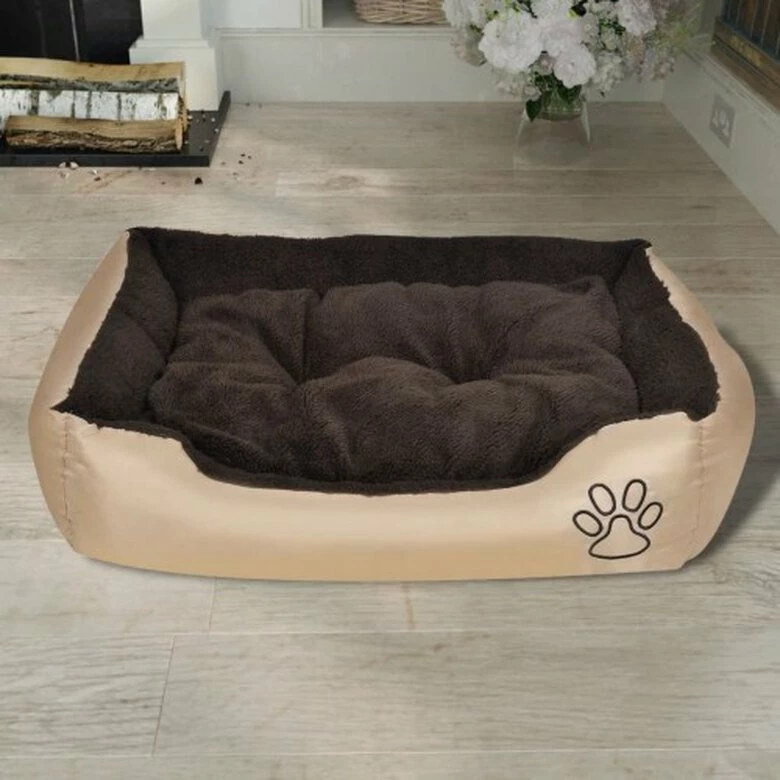 VIDAXL Cama Acolchada Para Perros Color Beige 50 Cm X 38 Cm X 17 Cm 3 VIDAXL Cama Acolchada Para Perros Color Beige 50 Cm X 38 Cm X 17 Cm - Imagen 3