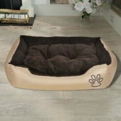 VIDAXL Cama Acolchada Para Perros Color Beige 90 Cm X 70 Cm X 20 Cm 10 VIDAXL Cama Acolchada Para Perros Color Beige 90 Cm X 70 Cm X 20 Cm -Tienda barata Tiendanimal 29473 4 IMG00047375 1