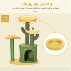 PawHut Árbol Rascador Para Gatos En Forma De Cactus Amarillo Y Verde 54 Cm X 39 Cm X 83 Cm 9 PawHut Árbol Rascador Para Gatos En Forma De Cactus Amarillo Y Verde 54 Cm X 39 Cm X 83 Cm -Tienda barata Tiendanimal 2cc6f0219e0f4a648bd365999b002c44