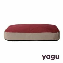 Colchón Happy Para Perros Color Granate Y Beige 76 Cm X 51 Cm X 17 Cm