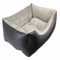 Cuna De Tapicería Y Coralina Para Perros Color Negro 78 Cm X 60 Cm X 22 Cm -Tienda barata Tiendanimal 31187 3 IMG00055484