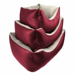 Cuna De Tapicería Y Coralina Para Perros Color Granate 52 Cm X 42 Cm X 20 Cm -Tienda barata Tiendanimal 31197 3 IMG00053466