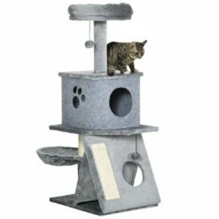 PawHut Árbol Rascador Para Gatos 50 Cm X 40 Cm X 111cm