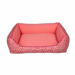 Cama Rectangular Para Mascotas Color Rosa 48 Cm X 40 Cm X 17 Cm
