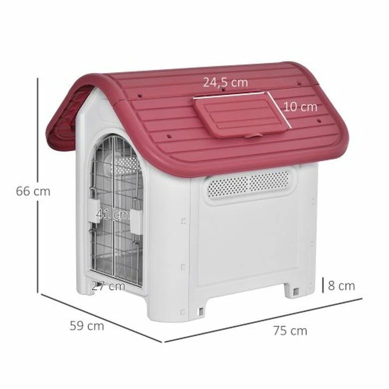 PawHut Caseta Con Puerta Extraíble Y Elevada Para Perros 59 Cm X 75 Cm X 66 Cm 2 PawHut Caseta Con Puerta Extraíble Y Elevada Para Perros 59 Cm X 75 Cm X 66 Cm - Imagen 2