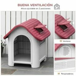 PawHut Caseta Con Puerta Extraíble Y Elevada Para Perros 59 Cm X 75 Cm X 66 Cm 9 PawHut Caseta Con Puerta Extraíble Y Elevada Para Perros 59 Cm X 75 Cm X 66 Cm -Tienda barata Tiendanimal 37348 21090712202420 4 caseta puerta extra elevada para perros